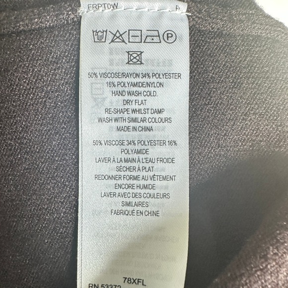 French Connection Sweater Chocolate Ganache Mock Neck Small Layering Classic NWT - Picture 7 of 9